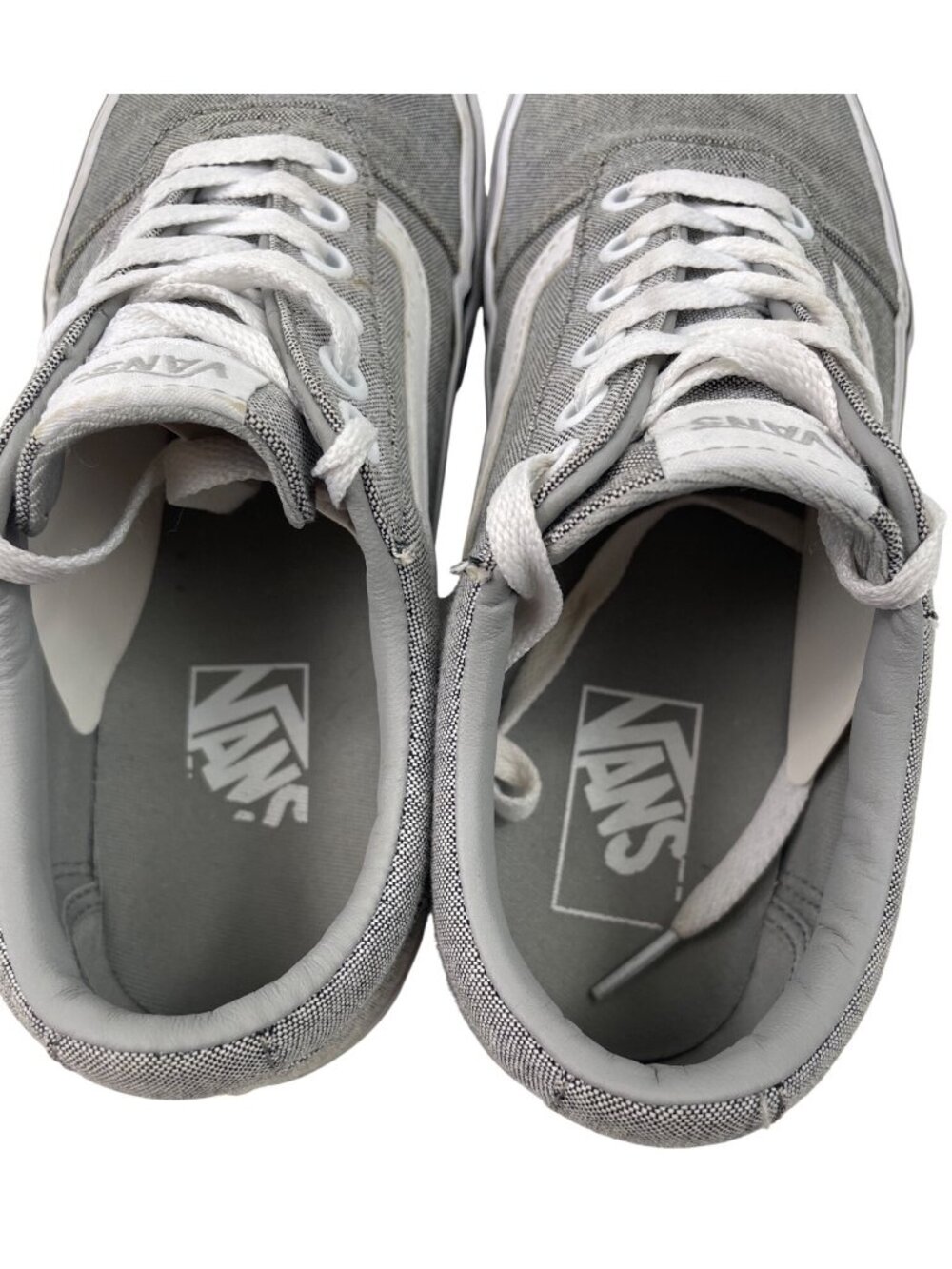 Vans Ward Low Top Sneakers Womens 7.5 Heather Gray White Skate Shoes 500714 - Picture 8 of 10